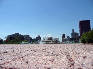 Sunset Pink Permeable Paver Grit- Buckingham Fountain - Chicago, IL