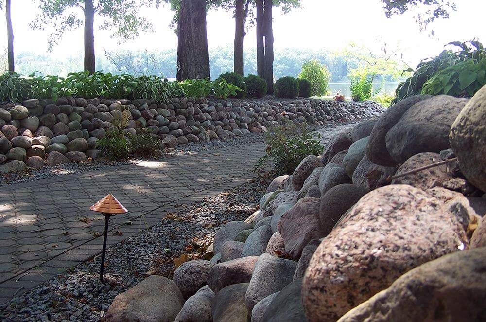 Wisconsin Granite Boulders - Private Residence, WI