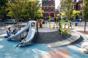 Wineberry Granite Stabilized Pathway - LaSalle II Magnet School - Chicago, IL - Project Credit: Site Design