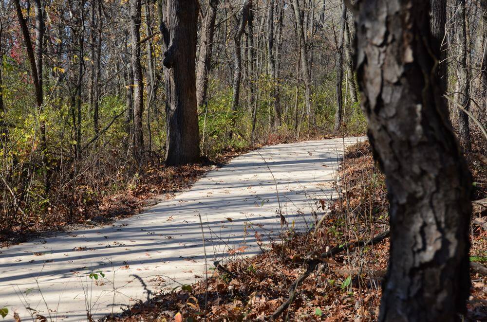 Beige Blend Marble Wax Polymer Pathway - Deer Grove Forest Preserve - Palatine, IL
