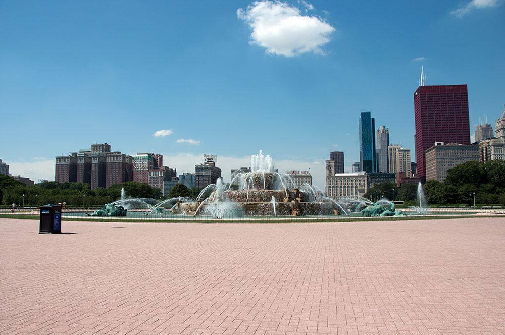 A photo of an eco-friendly permeable paver grit in Chicago.