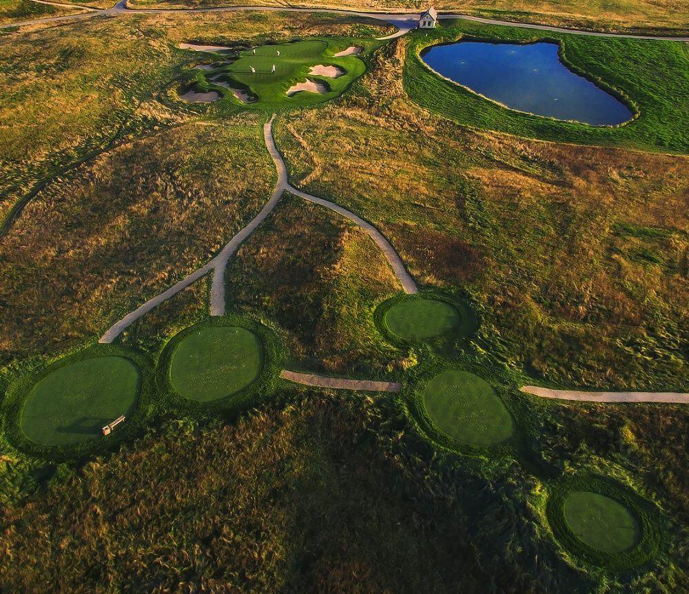 Custom Erin Hills Blend Wax Polymer Pathway - Erin Hills Golf Course - Hartford, WI - Photo courtesy of Paul Hundley