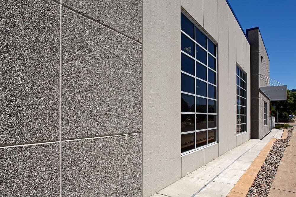 A photo of architectural precast concrete on the Banaadir Academy building.