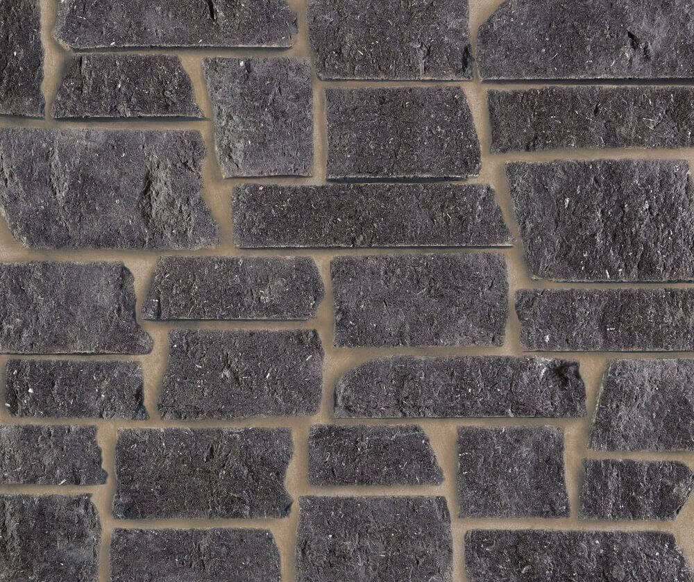 A closeup of Castle Cut Starlight Black Granite.