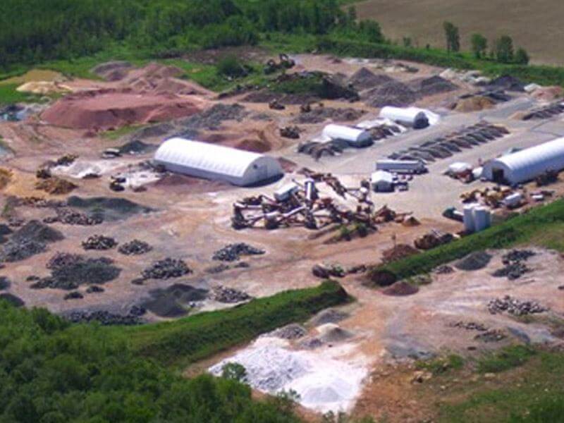 Aerial overview of the Kafka Granite Crushing Facility