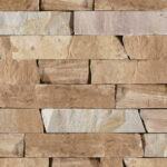 A closeup photo of Harvest Gold Sandstone sawn cut drywall.