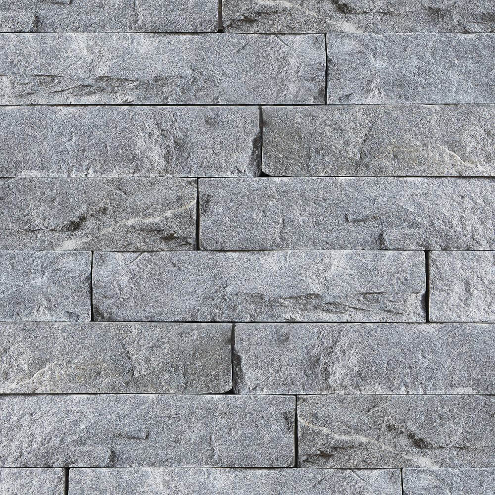 A closeup photo of Imperial Gray Granite sawn cut drywall.