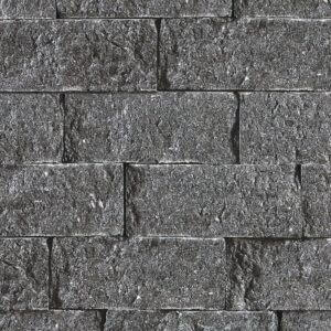 A closeup of Starlight Black Granite sawn cut drywall.