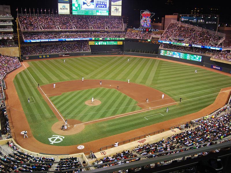 Kafka Standard Burma Red Warning Track Mix at Target Field in Minneapolis, Minnesota