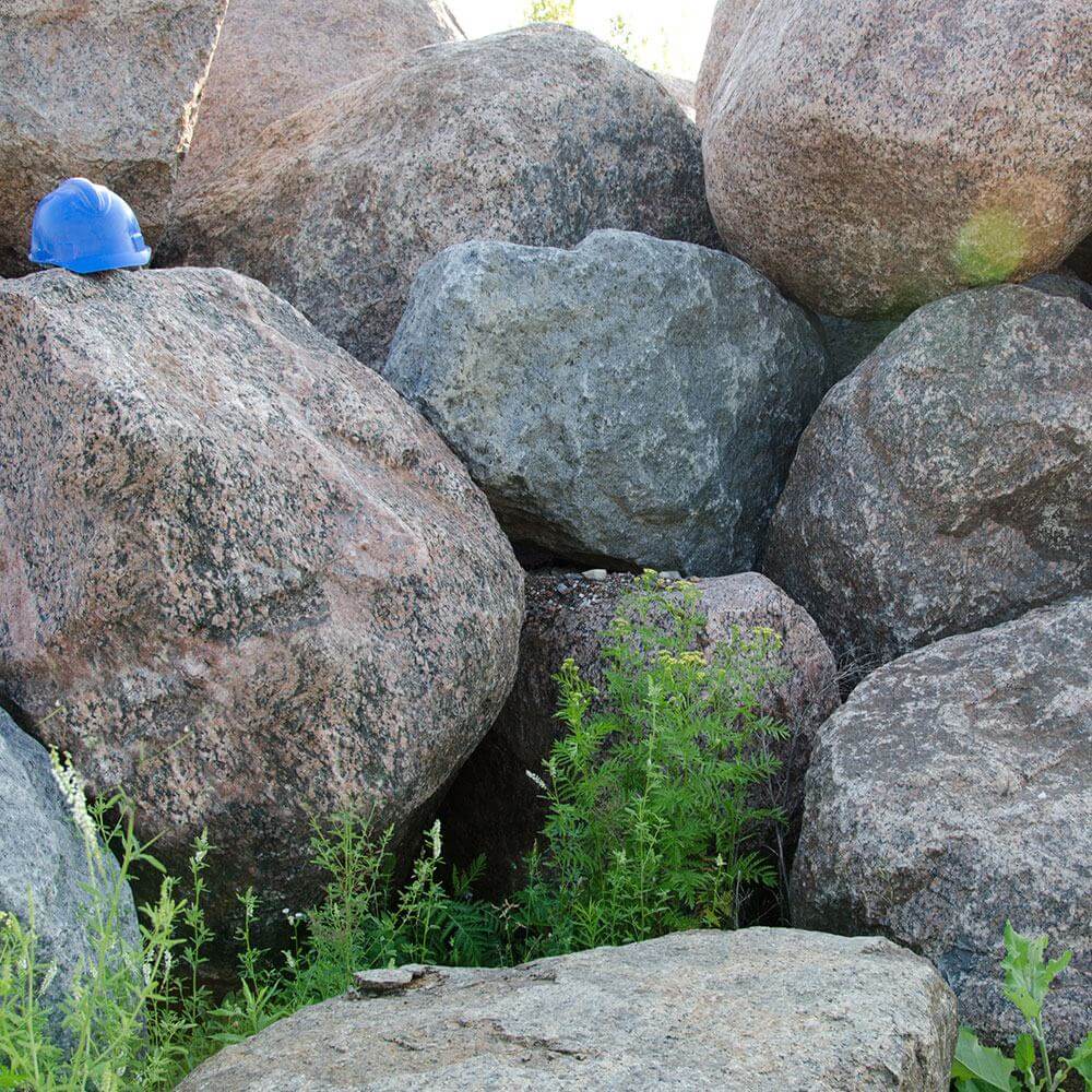 Wisconsin Granite Boulders 48" to 60"