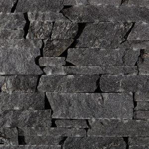 Kafka's Ebony Glitter Dimensional Drystack Thin Stone Veneer