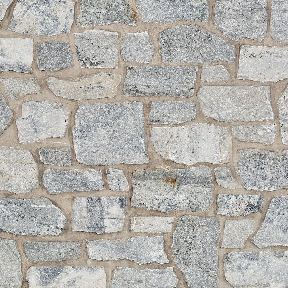 Kafka's Misty Gray Marble Ashlar Cut Thin Stone Veneer