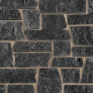 Kafka's Starlight Black Granite Castle Cut Thin Stone Veneer