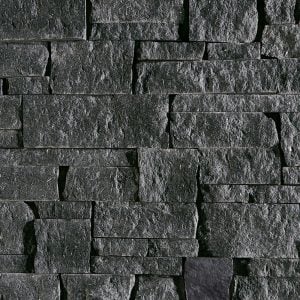 Kafka's Starlight Black Granite Dimensional Drystack Thin Stone Veneer