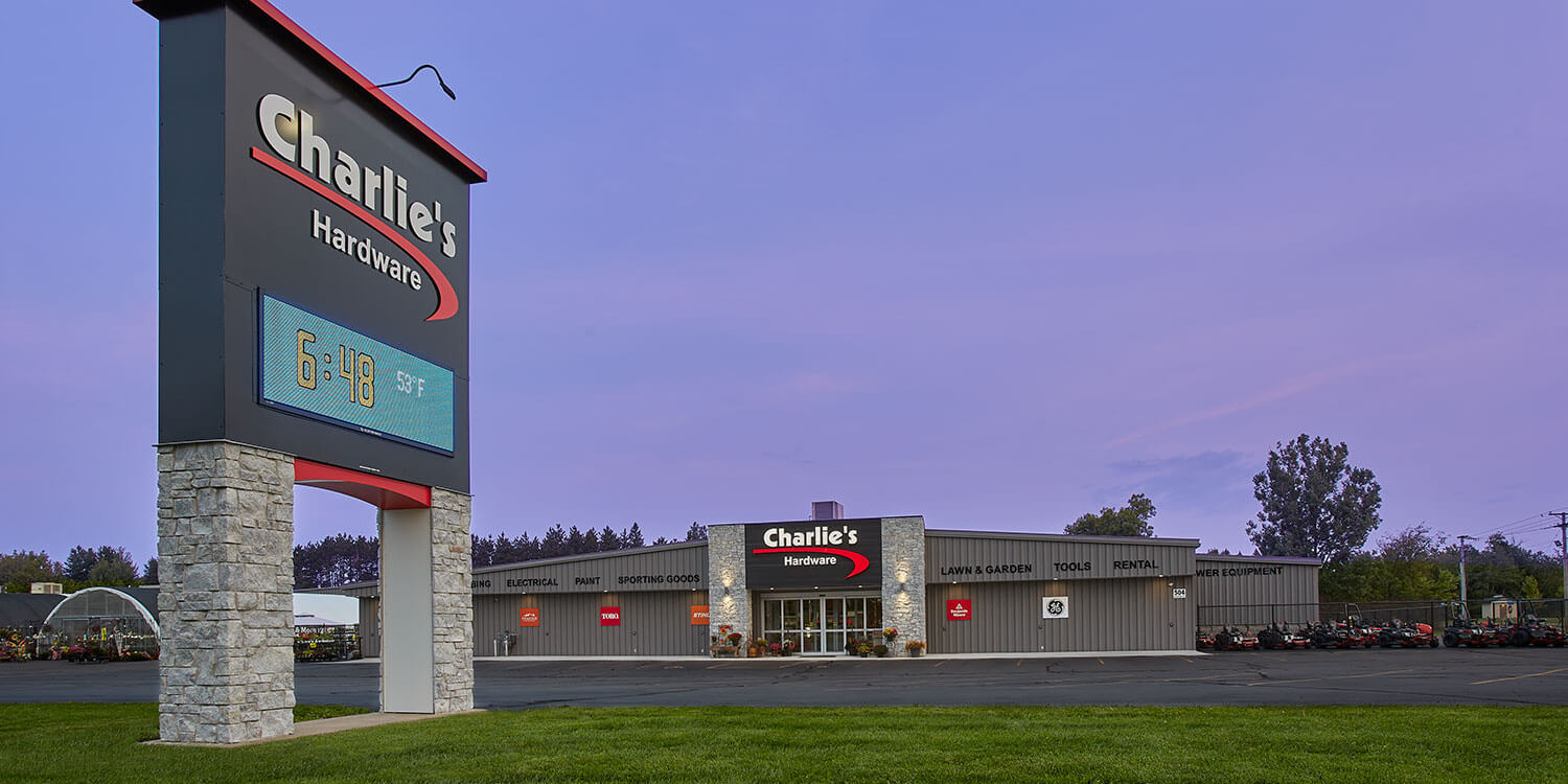 Charlie's Hardware featuring Kafka's Misty Gray Dimensional Thin Stone Veneer