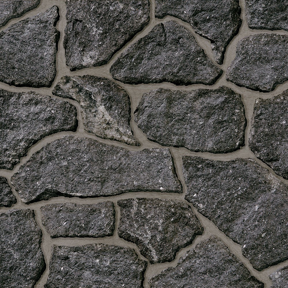 Kafka's Starlight Black Granite Mosaic Cut Thin Stone Veneer