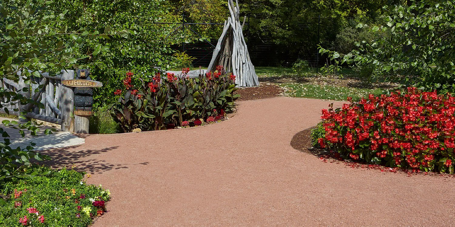Kafka Rustic Granite Stabilized Pathway at Margie's Garden in Whitnall Park in Hales Corners, Wisconsin