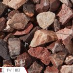 Antique Rose Bulk Landscape Stone shown wet