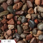 Cherry Creek Bulk Landscape Stone shown wet