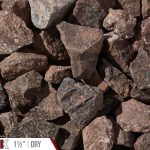 Chocolate Brown Bulk Landscape Stone shown dry