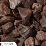 Chocolate Brown Bulk Landscape Stone shown wet