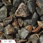 Midnight Blue Bulk Landscape Stone shown wet