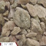 Mint Glitter Bulk Landscape Stone shown wet