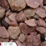 Rosa Glitter Bulk Landscape Stone shown wet