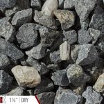 Sierra Black Bulk Landscape Stone shown dry