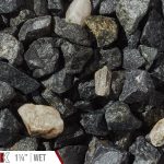Sierra Black Bulk Landscape Stone shown wet