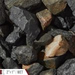 Twilight Black Bulk Landscape Stone shown wet