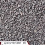 Kafka Black Diamond Granite Manufactured Sand shown dry