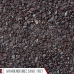 Kafka Black Diamond Granite Manufactured Sand shown wet
