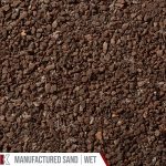 Kafka Chocolate Brown Granite Manufactured Sand shown wet