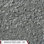 Kafka Jett Black Granite Manufactured Sand shown dry
