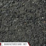 Kafka Jett Black Granite Manufactured Sand shown wet