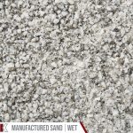 Kafka Snow White Granite Manufactured Sand shown wet