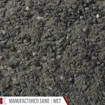 Kafka Twilight Black Granite Manufactured Sand shown wet