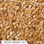 Kafka Caramel Quartzite Specialty Aggregate shown wet