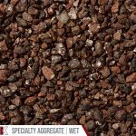 Kafka Chocolate Brown Granite Specialty Aggregate shown wet