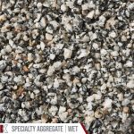 Kafka Salt and Pepper Granite Specialty Aggregate shown wet