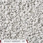 Kafka Snow White Granite Specialty Aggregate shown dry