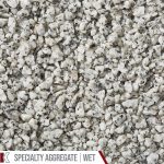 Kafka Snow White Granite Specialty Aggregate shown wet