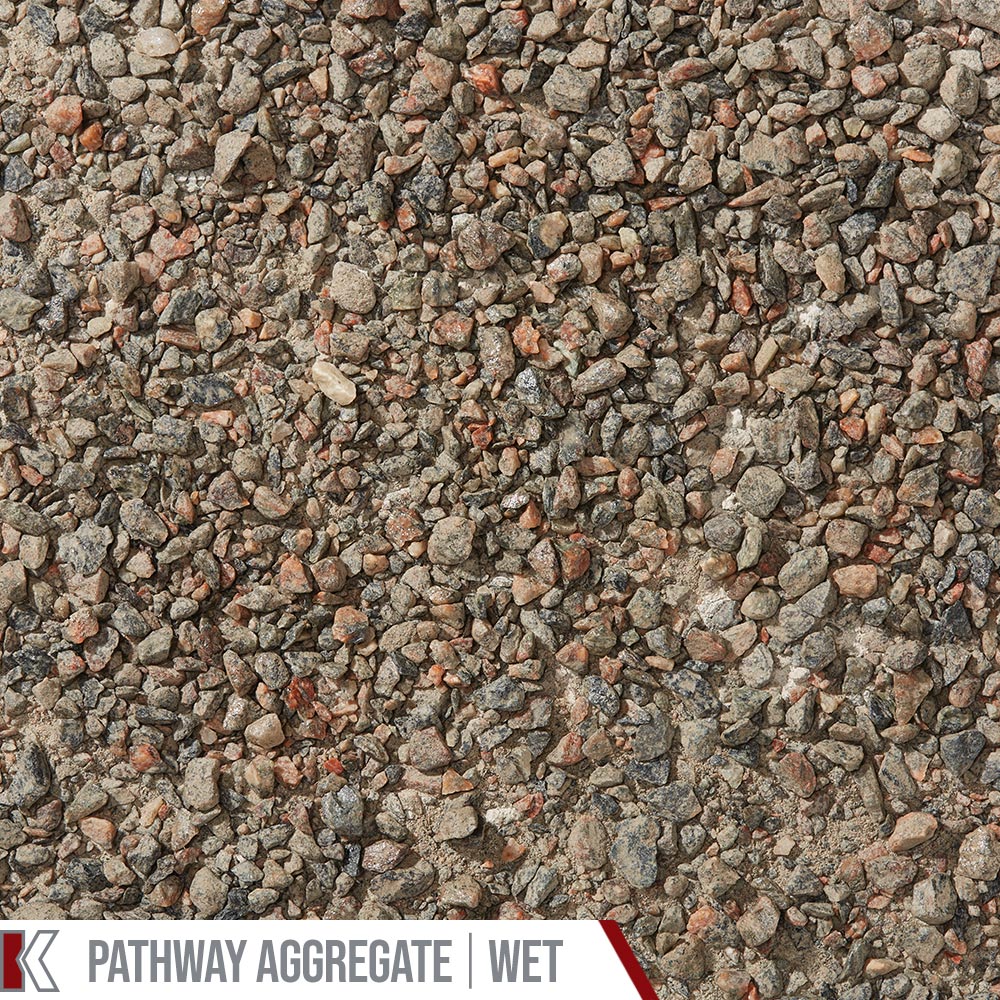 Kafka Cajun Spice Granite Pathway shown wet