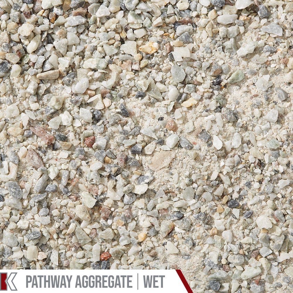 Kafka Misty Gray Marble Pathway shown wet