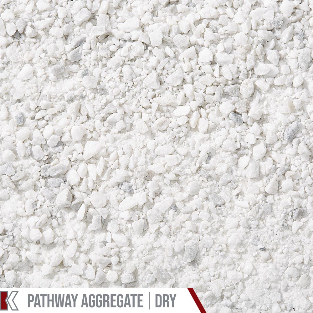 Kafka Polar White Marble Pathway shown dry