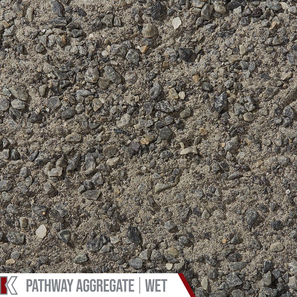 Kafka Sierra Black Granite Pathway shown wet