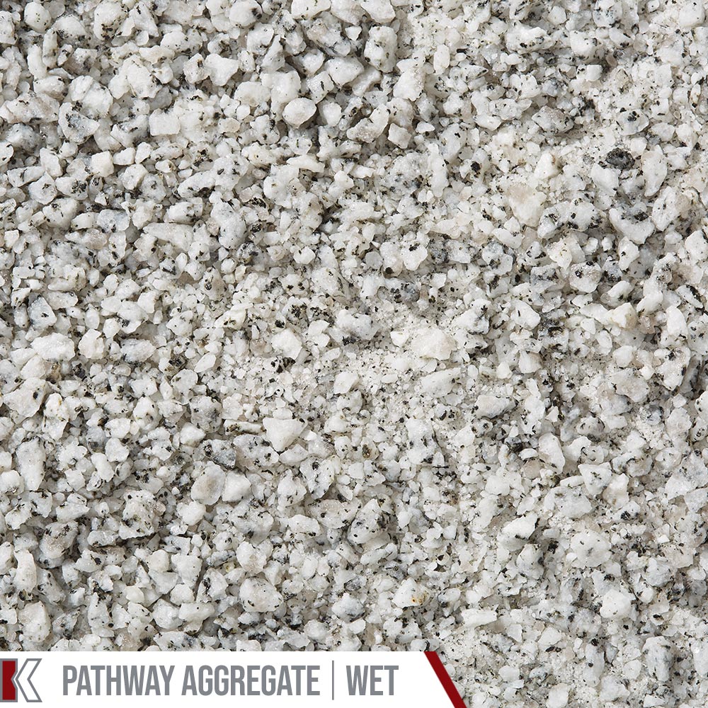 Kafka Snow White Granite Pathway shown wet