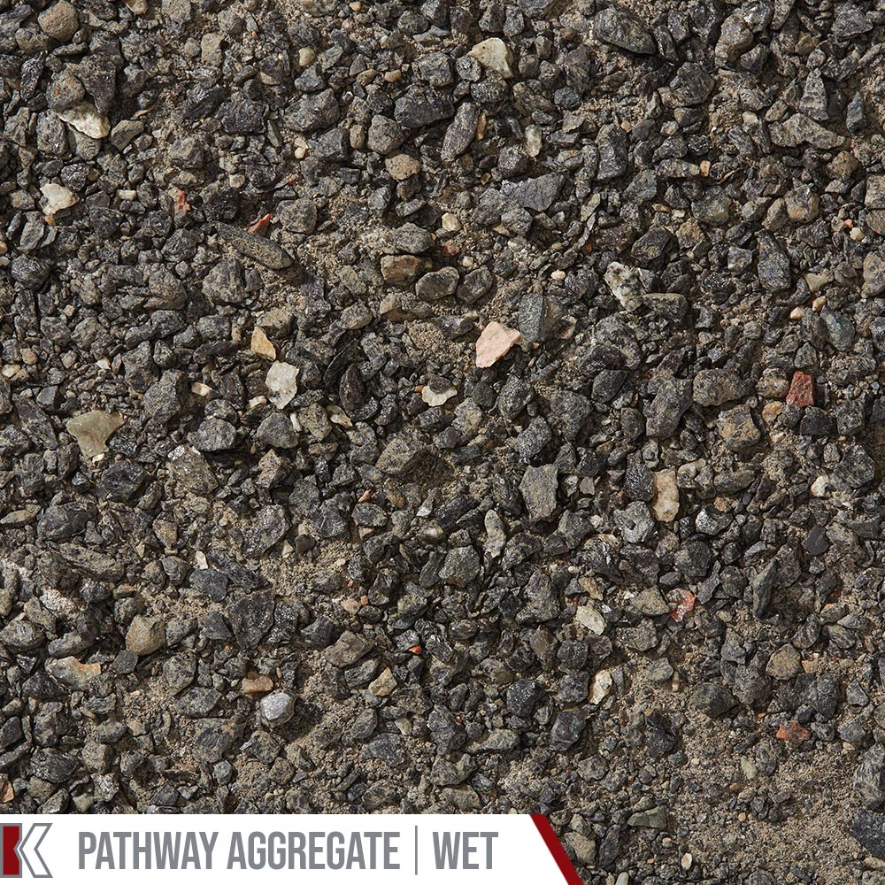 Kafka Starlight Black Granite Pathway shown wet