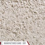 Kafka Frost White Granite Manufactured Sand shown dry